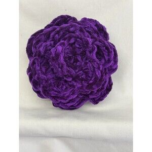Flower Crochet Large Purple Handmade New Chenille Yarn Project Decor Applique